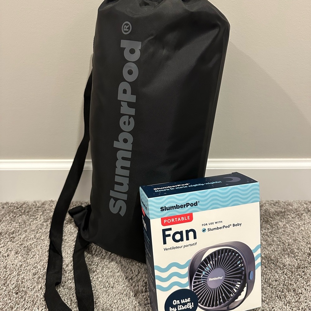 NEW SlumberPod With Portable Fan & Black Carry Bag